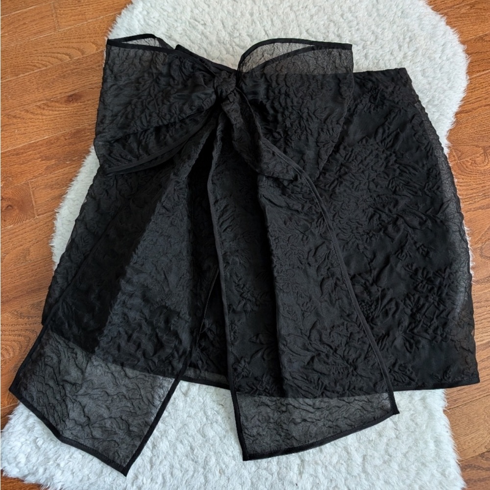 NWT Cecilie Bahnsen Gigi matelassé-effect skirt Size 2 Black - Picture 3 of 13